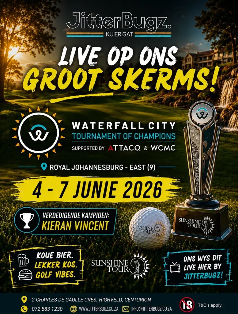 Waterfall City Tournament of Champions live at JitterBugz from 4 to 7 June 2026