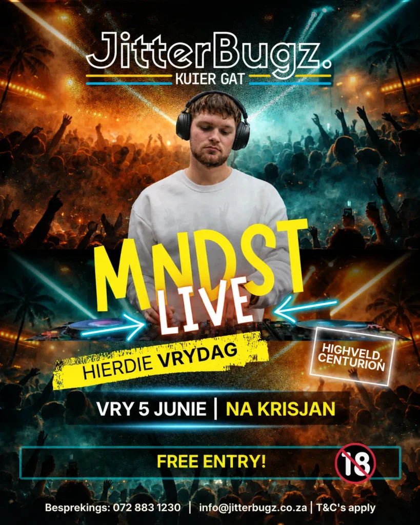MNDST live after Krisjan at JitterBugz on 5 June 2026