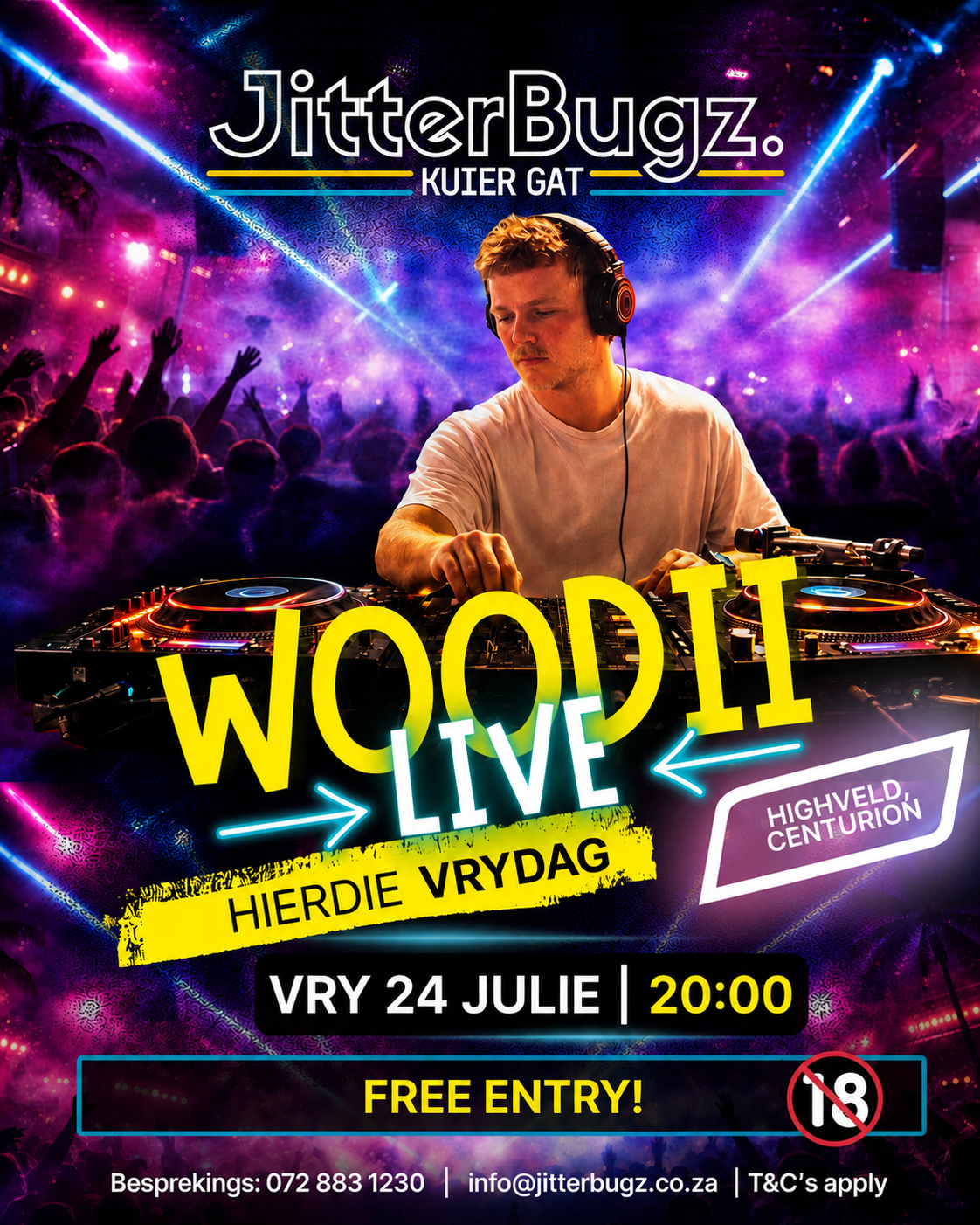 Woodii Live at Jitterbugz 24 July 2026
