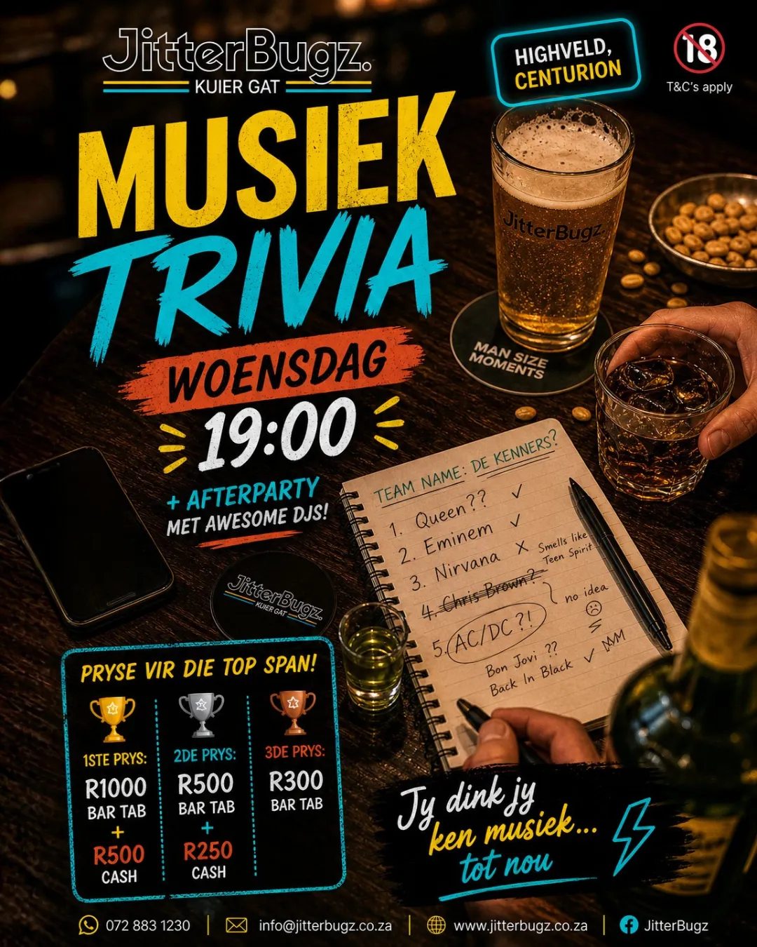 Music Trivia at JitterBugz on 10 June 2026